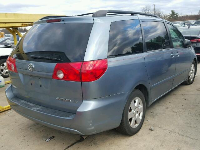 5TDZK23C18S211381 - 2008 TOYOTA SIENNA CE BLUE photo 4