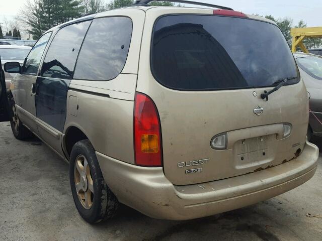 4N2XN11T6XD841013 - 1999 NISSAN QUEST SE GOLD photo 3