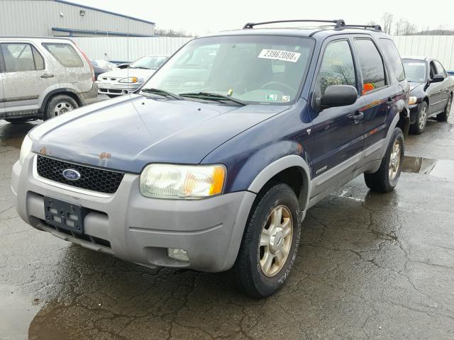 1FMYU03162KD12998 - 2002 FORD ESCAPE XLT BLUE photo 2