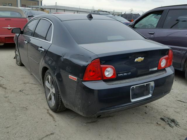 1G1ZC5E07CF237048 - 2012 CHEVROLET MALIBU 1LT BLACK photo 3