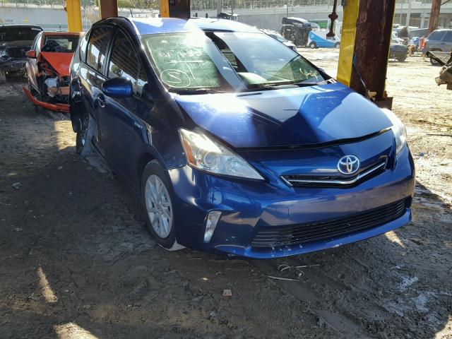 JTDZN3EU9C3130089 - 2012 TOYOTA PRIUS V BLUE photo 1