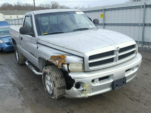 1B7HF16Z21S186496 - 2001 DODGE RAM 1500 SILVER photo 1