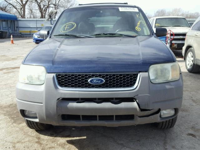 1FMYU03142KD24342 - 2002 FORD ESCAPE XLT BLUE photo 9