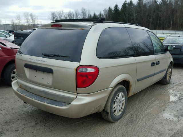 1D4GP24R67B185204 - 2007 DODGE GRAND CARA TAN photo 4