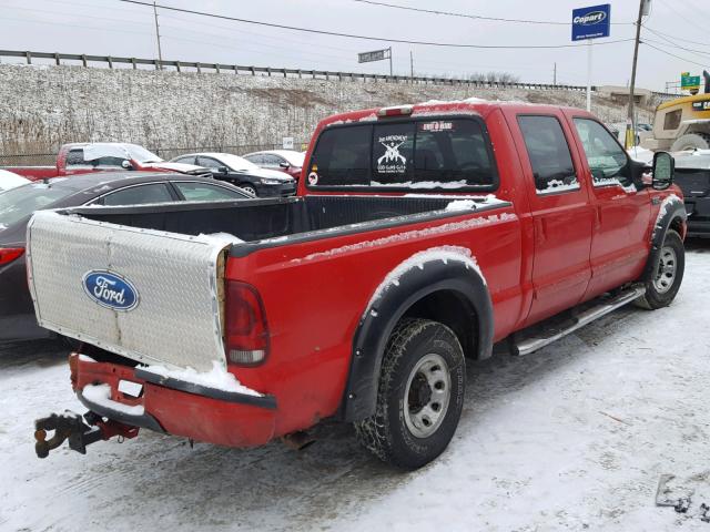 1FTNW20L03EB48621 - 2003 FORD F250 SUPER RED photo 4