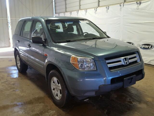 5FNYF281X6B003864 - 2006 HONDA PILOT LX BLUE photo 1