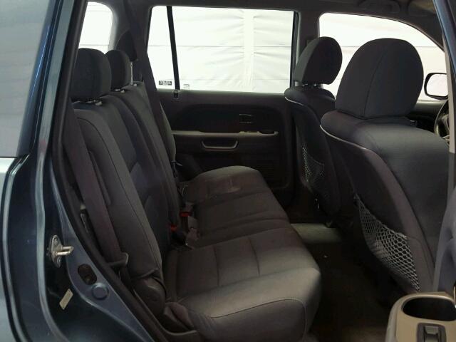 5FNYF281X6B003864 - 2006 HONDA PILOT LX BLUE photo 6