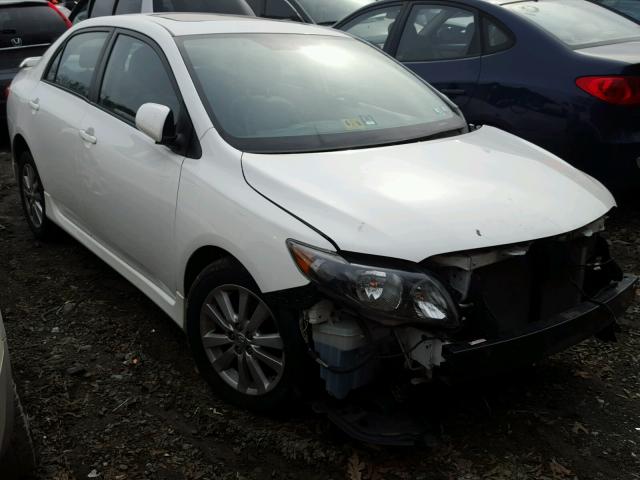 2T1BU40E09C177053 - 2009 TOYOTA COROLLA BA WHITE photo 1