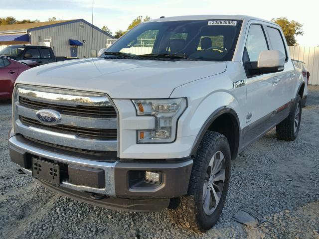 1FTEW1EG7FFC03070 - 2015 FORD F150 SUPER WHITE photo 2