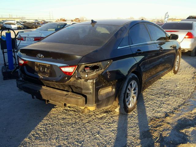 5NPEB4AC1BH253334 - 2011 HYUNDAI SONATA GLS BLACK photo 4