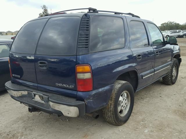 1GNEC13T01R222065 - 2001 CHEVROLET TAHOE C150 BLUE photo 4