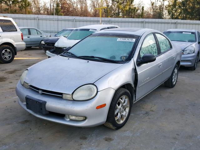 1B3ES46C7YD702752 - 2000 DODGE NEON BASE SILVER photo 2