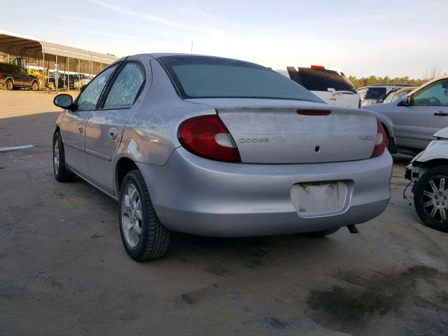 1B3ES46C7YD702752 - 2000 DODGE NEON BASE SILVER photo 3