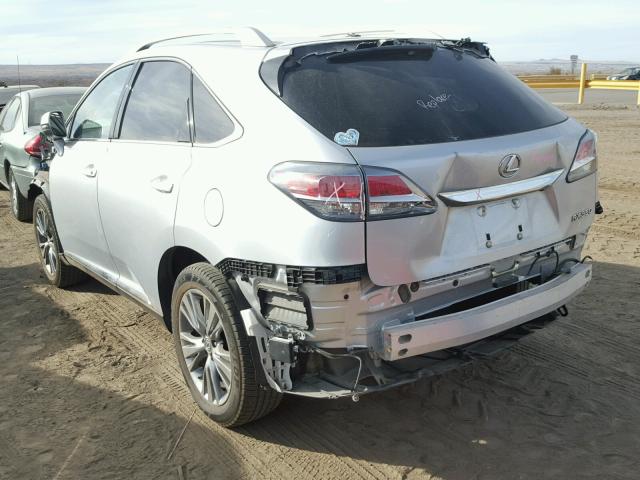 JTJBK1BAXE2460788 - 2014 LEXUS RX 350 SILVER photo 3