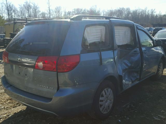 5TDZA23C36S507826 - 2006 TOYOTA SIENNA CE BLUE photo 4