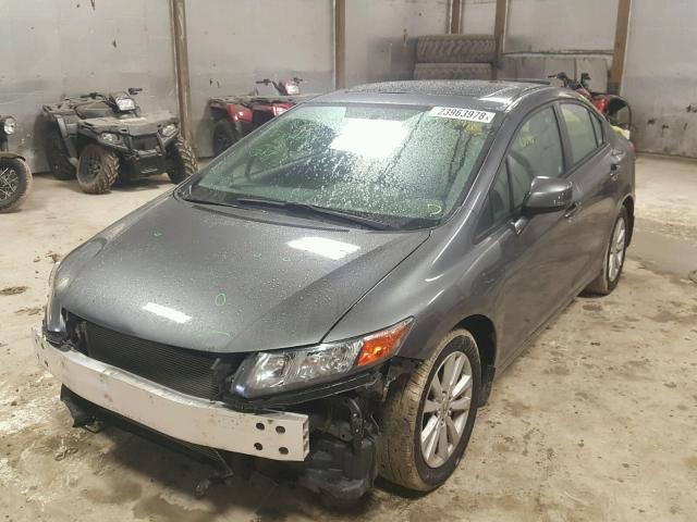19XFB2F95CE071101 - 2012 HONDA CIVIC EXL GRAY photo 2