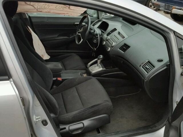 2HGFA16629H531638 - 2009 HONDA CIVIC SILVER photo 5