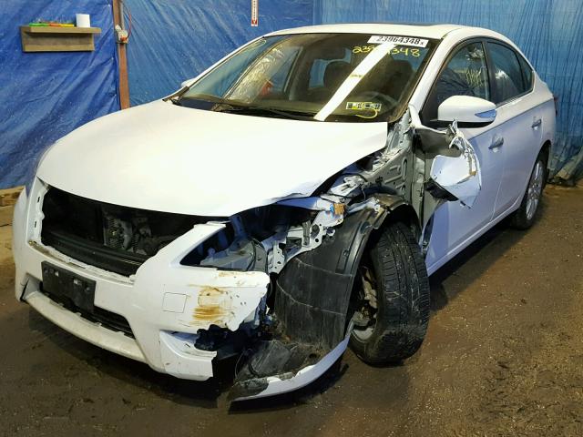 3N1AB7AP9EY282545 - 2014 NISSAN SENTRA S WHITE photo 2