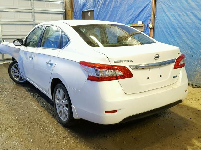 3N1AB7AP9EY282545 - 2014 NISSAN SENTRA S WHITE photo 3