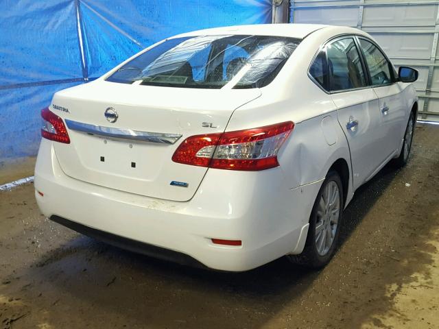 3N1AB7AP9EY282545 - 2014 NISSAN SENTRA S WHITE photo 4