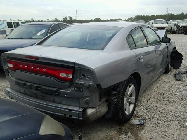 2C3CDXBG9DH579967 - 2013 DODGE CHARGER SE SILVER photo 4