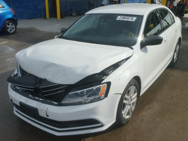 3VW2K7AJ7FM254830 - 2015 VOLKSWAGEN JETTA BASE WHITE photo 2