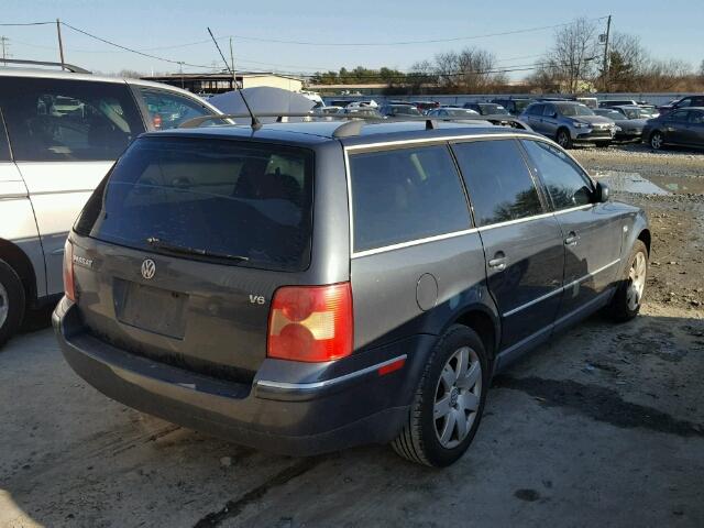 WVWWH63B23E369274 - 2003 VOLKSWAGEN PASSAT GLX GRAY photo 4