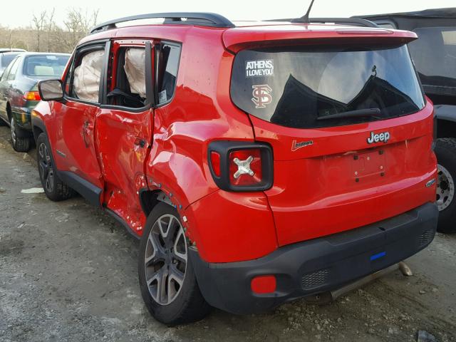 ZACCJABT4FPB41728 - 2015 JEEP RENEGADE L RED photo 3