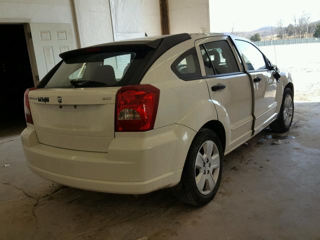 1B3HB48B37D593089 - 2007 DODGE CALIBER SX WHITE photo 4