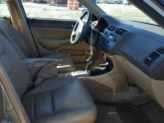 2HGES16564H622968 - 2004 HONDA CIVIC LX GOLD photo 5