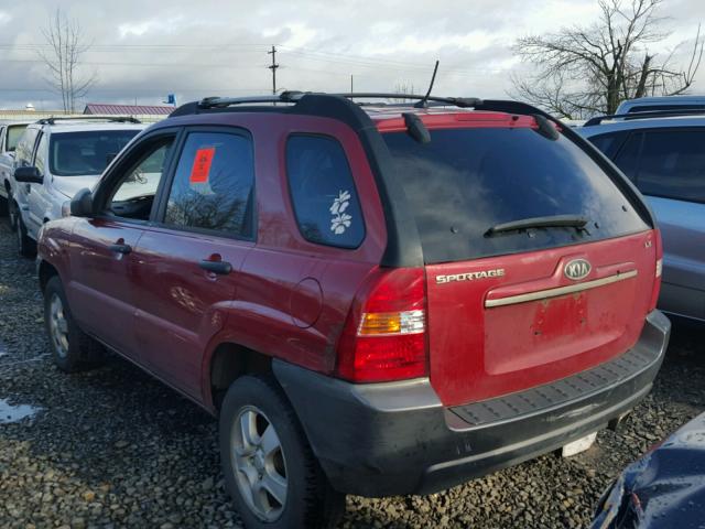 KNDJF724287496790 - 2008 KIA SPORTAGE L RED photo 3