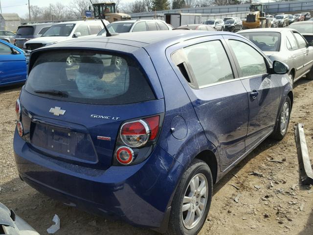 1G1JC6SBXD4129223 - 2013 CHEVROLET SONIC LT BLUE photo 4