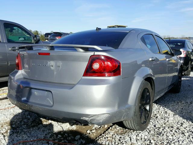 1C3CDZAB4EN188140 - 2014 DODGE AVENGER SE GRAY photo 4