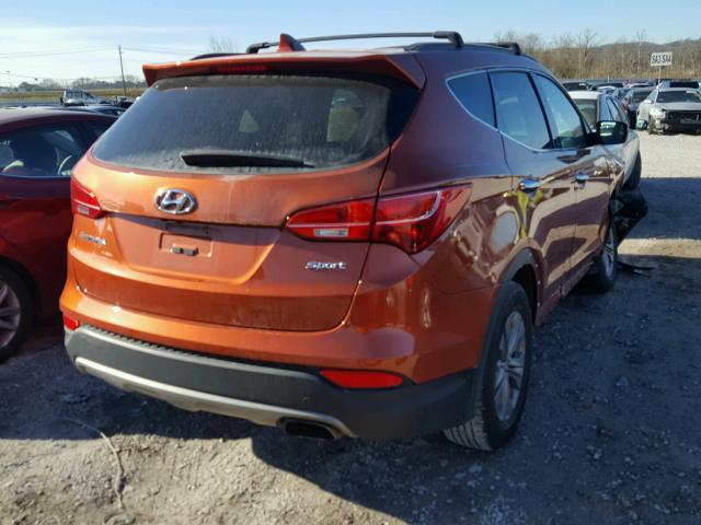 5XYZU3LB2GG363821 - 2016 HYUNDAI SANTA FE S ORANGE photo 4