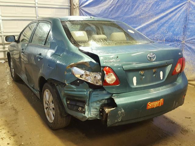 JTDBU4EE8A9107691 - 2010 TOYOTA COROLLA BA GREEN photo 3