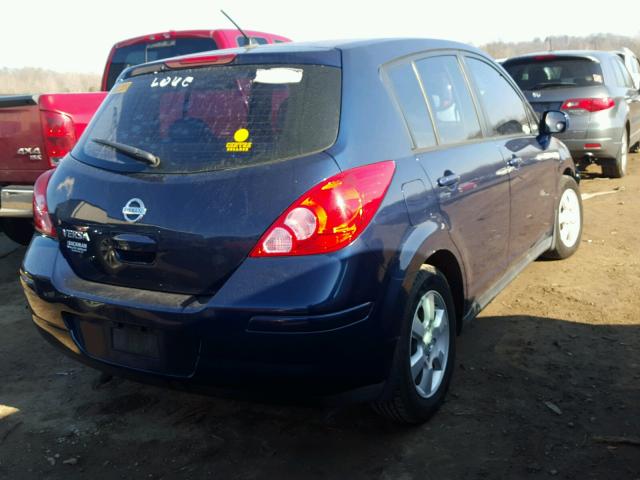 3N1BC13E27L363011 - 2007 NISSAN VERSA S BLUE photo 4