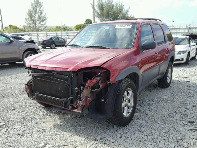 4F2YZ02Z76KM27614 - 2006 MAZDA TRIBUTE I BURGUNDY photo 2