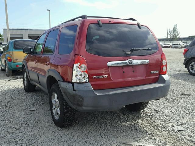 4F2YZ02Z76KM27614 - 2006 MAZDA TRIBUTE I BURGUNDY photo 3