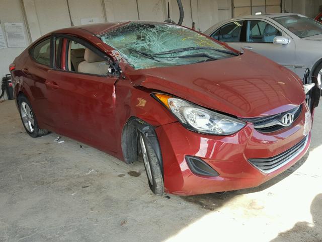 5NPDH4AE9DH306019 - 2013 HYUNDAI ELANTRA GL MAROON photo 1