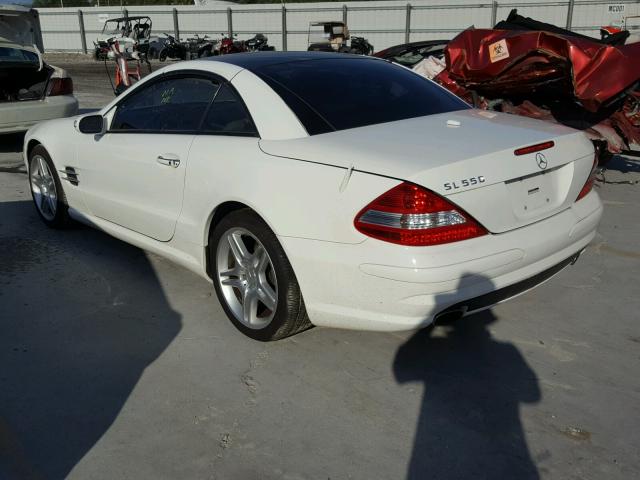 WDBSK71F57F133891 - 2007 MERCEDES-BENZ SL 550 WHITE photo 3