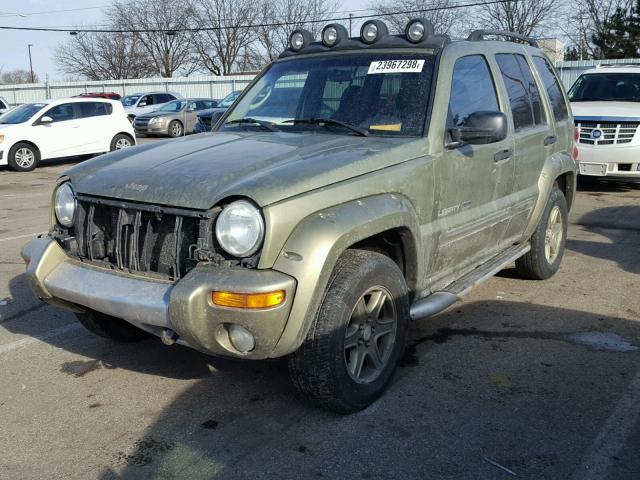 1J4GL38KX2W331689 - 2002 JEEP LIBERTY RE GREEN photo 2