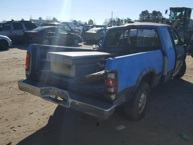 1B7GL23X0RS555705 - 1994 DODGE DAKOTA BLUE photo 4