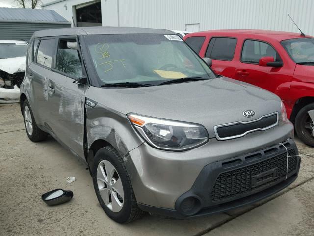 KNDJN2A24F7220162 - 2015 KIA SOUL GRAY photo 1