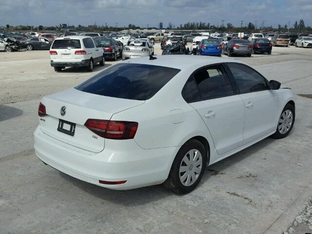 3VW267AJ5GM302640 - 2016 VOLKSWAGEN JETTA S WHITE photo 4