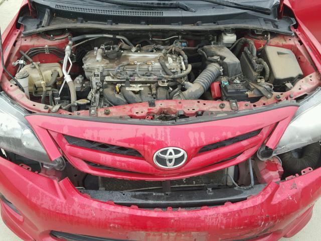 2T1BU4EE8BC643620 - 2011 TOYOTA COROLLA BA RED photo 7