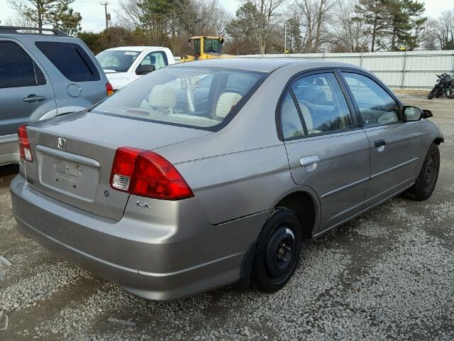 2HGES16554H501820 - 2004 HONDA CIVIC LX TAN photo 4