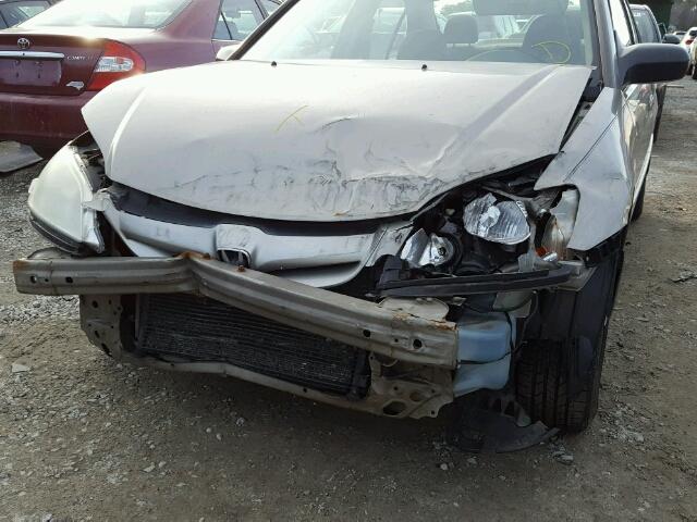 2HGES16554H501820 - 2004 HONDA CIVIC LX TAN photo 9