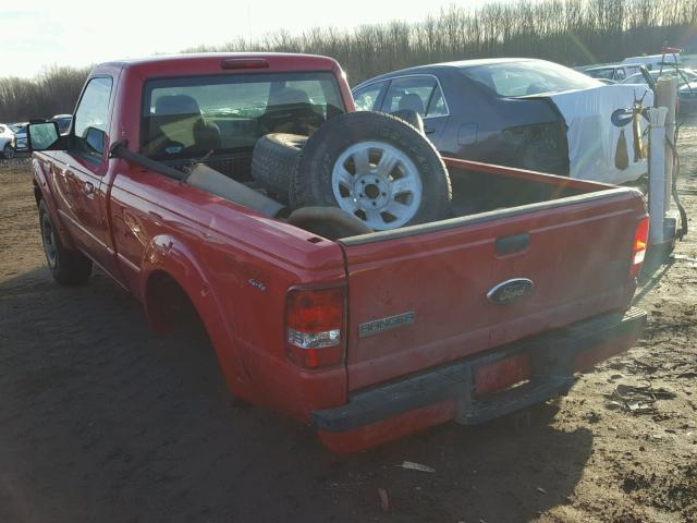 1FTYR11U47PA04165 - 2007 FORD RANGER RED photo 3