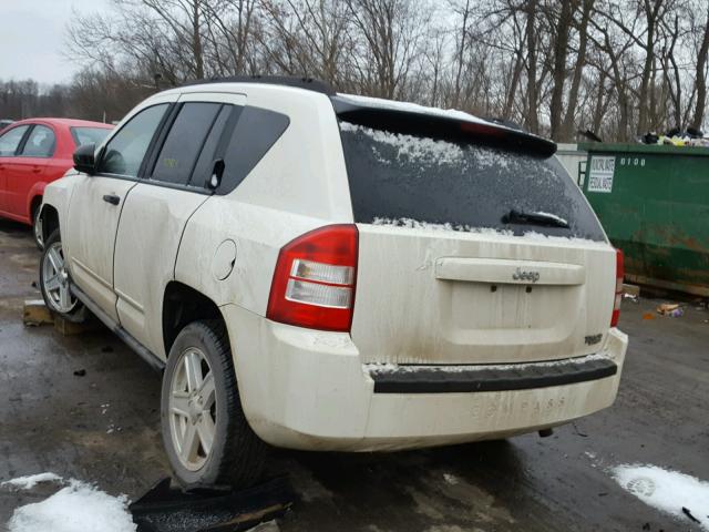 1J8FT47W57D244659 - 2007 JEEP COMPASS WHITE photo 3