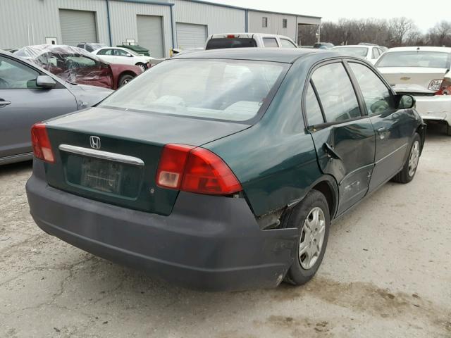 1HGES16612L013537 - 2002 HONDA CIVIC LX GREEN photo 4